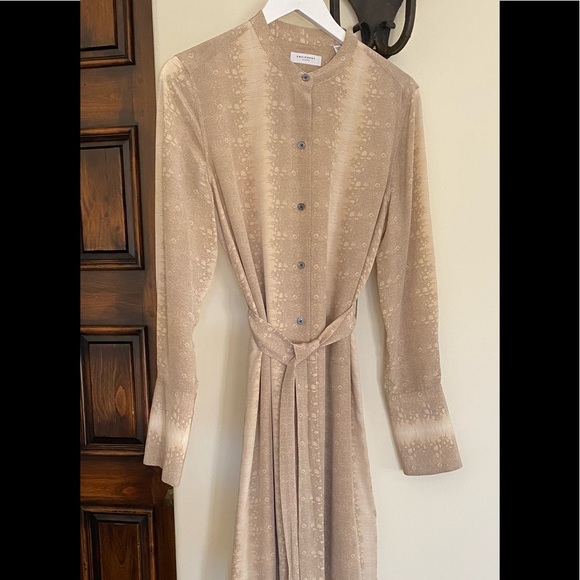 EQUIPMENT FEMME Connell Silk Crepe de Chine Maxi Shirt Dress - Picture 9 of 13